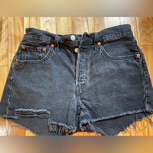 Black Levi’s 501 Denim Shorts